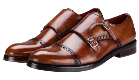 monkstrap brown mens casual business shoes,